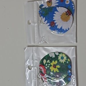 Double-sided Floral Print Earrings